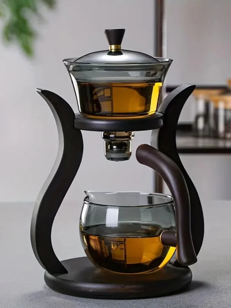 Elegant Semi-Automatic Glass Tea Set