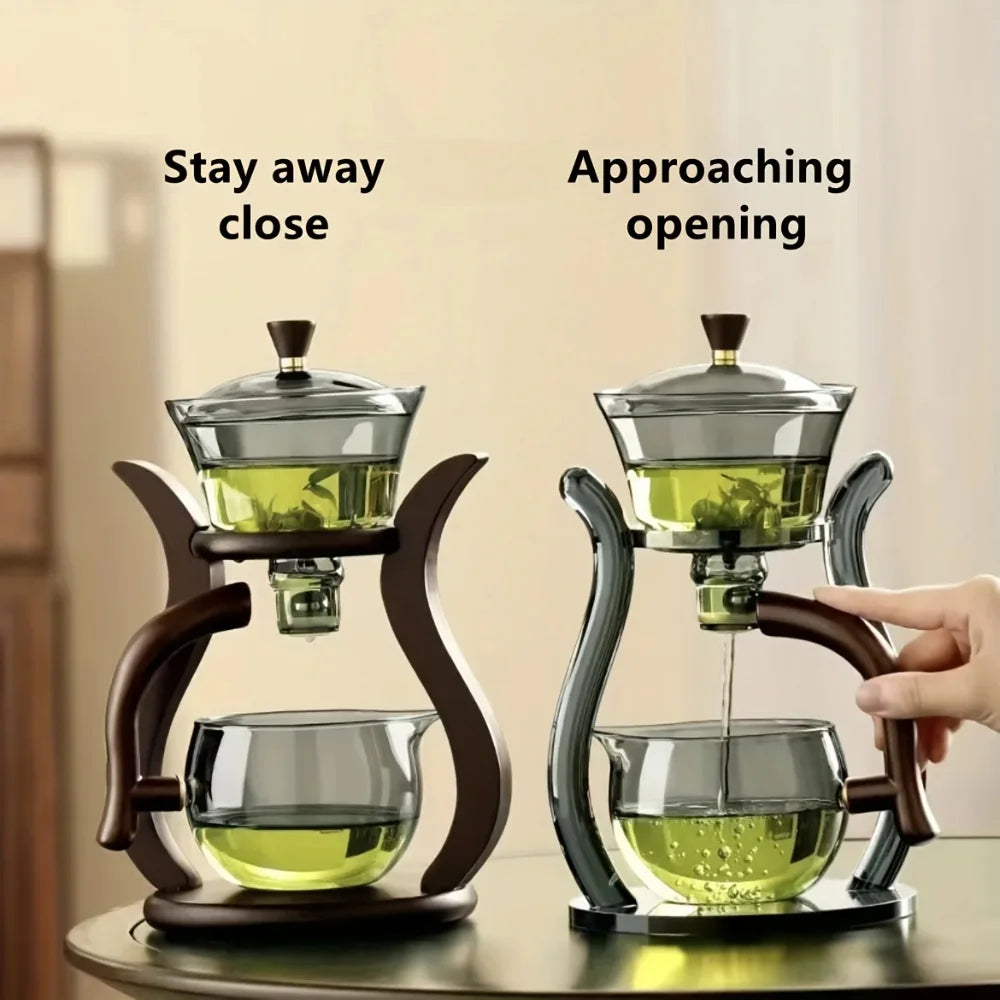 Elegant Semi-Automatic Glass Tea Set