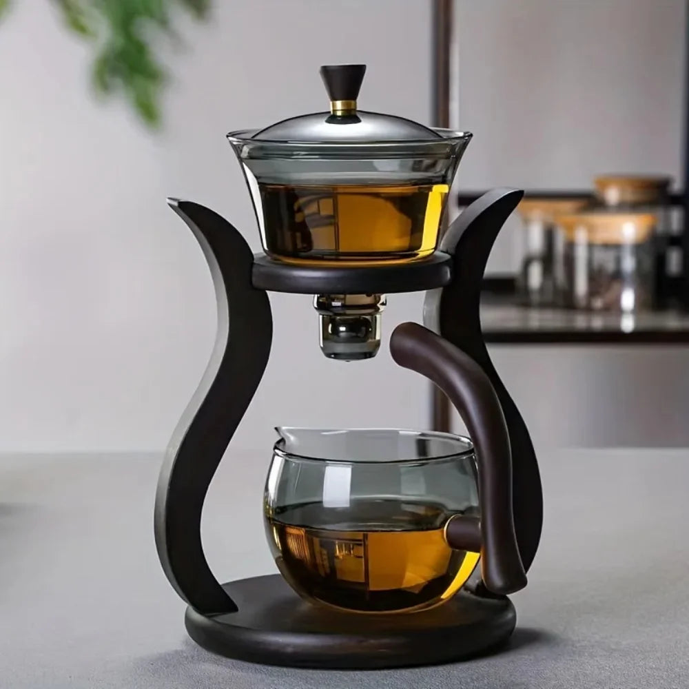 Elegant Semi-Automatic Glass Tea Set