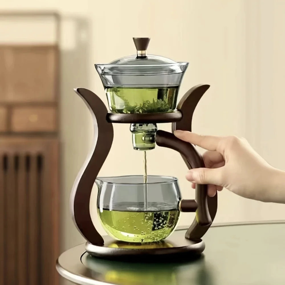 Elegant Semi-Automatic Glass Tea Set