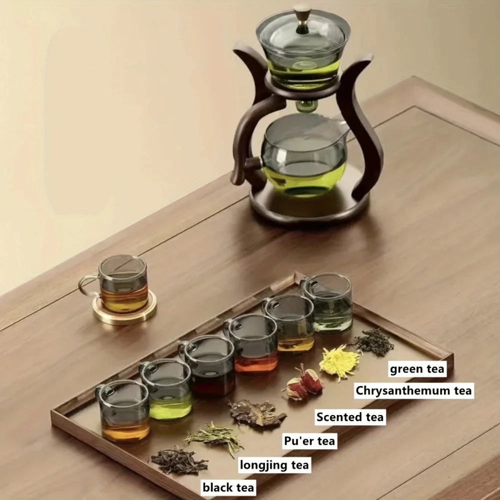 Elegant Semi-Automatic Glass Tea Set